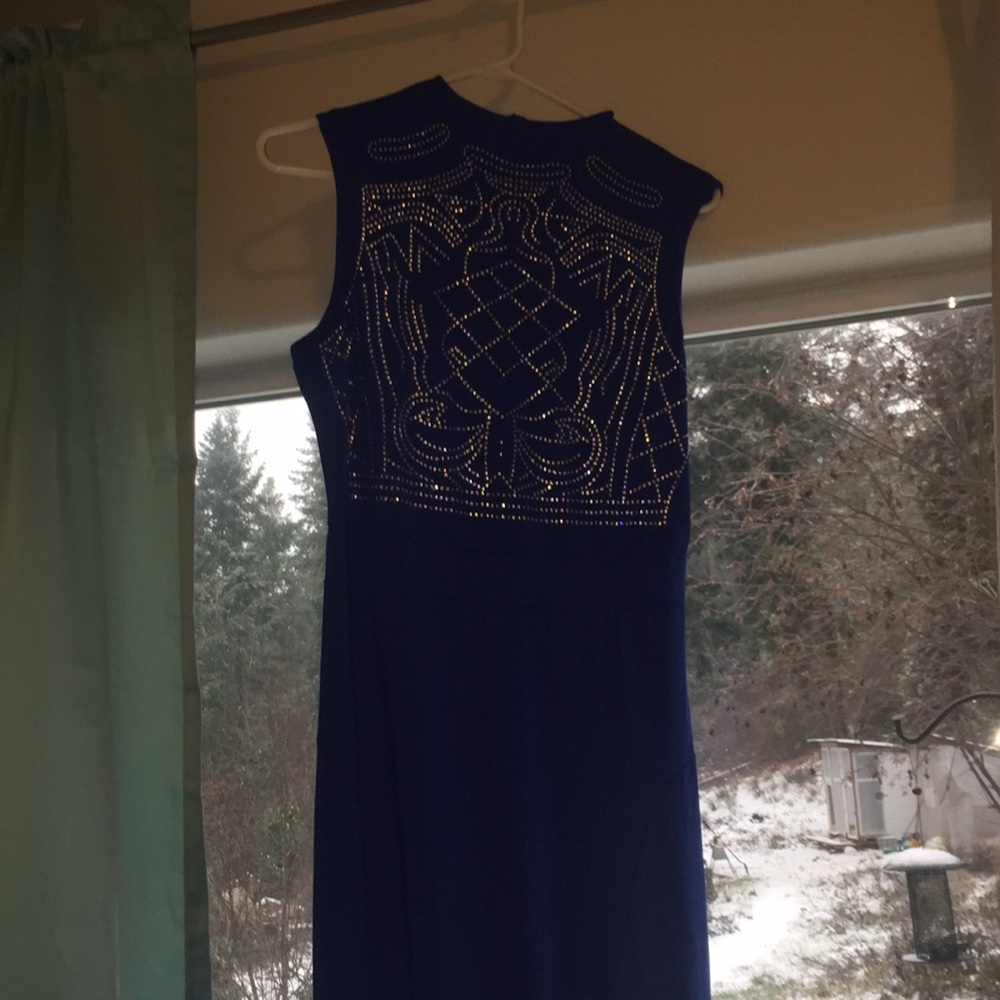 Body con dress with Rhine stone design on chest